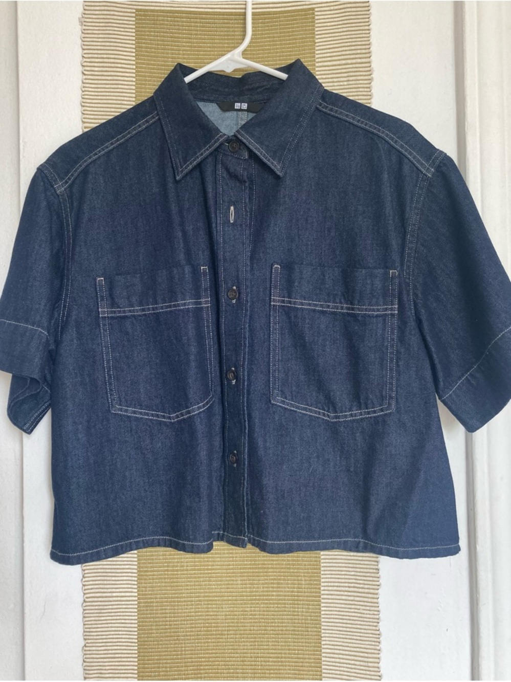 UNIQLO Women's Denim Boxy Shirt - Dark Denim